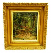 Unsigned oil on canvas  Americ