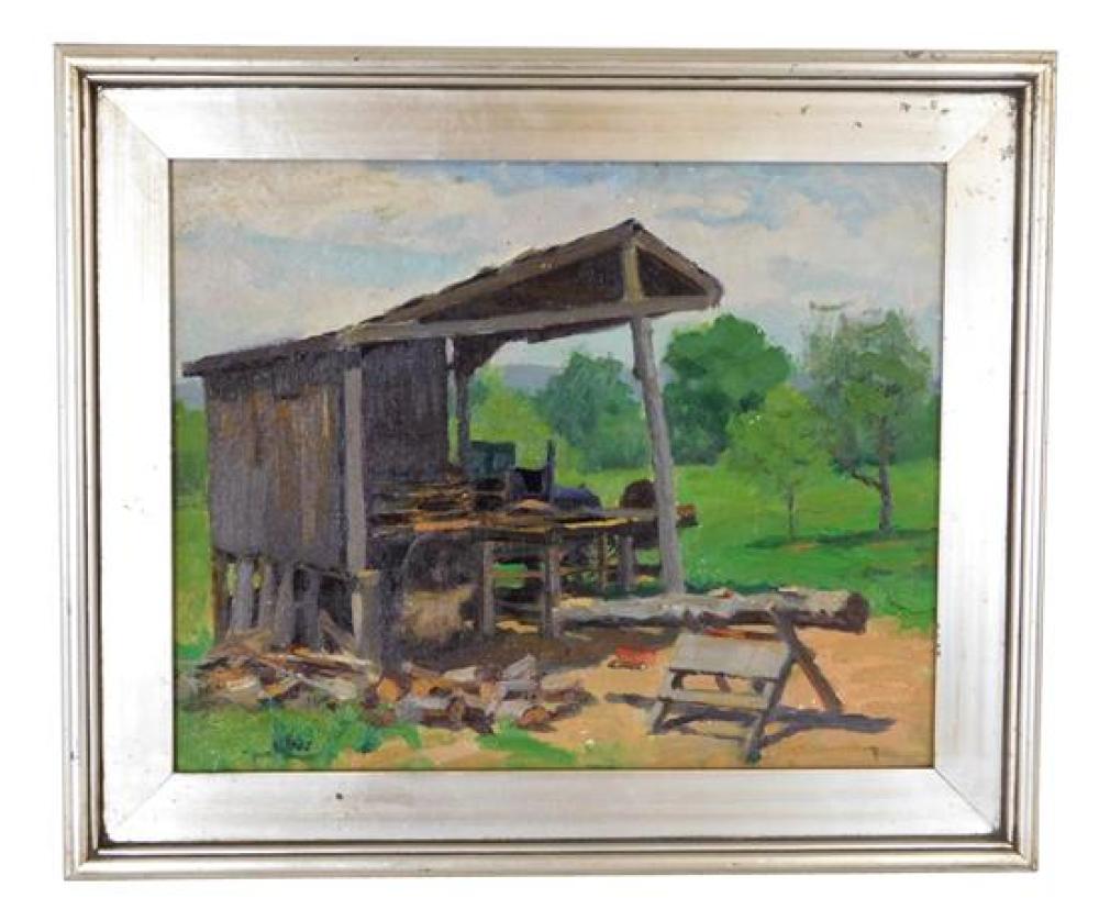 UNSIGNED OIL ON CANVAS BOARD,