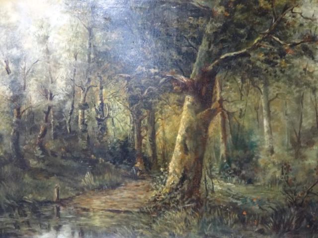 Unsigned Oil On Canvas Forest