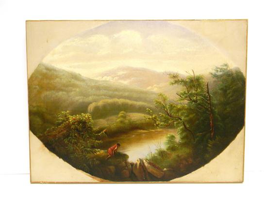 Unsigned oil on canvas  Hudson