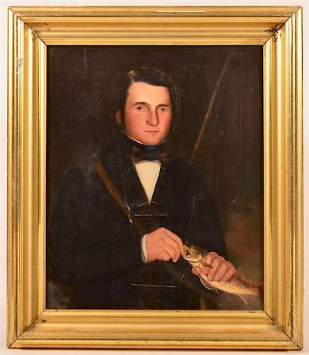 UNSIGNED OIL ON CANVAS PORTRAIT