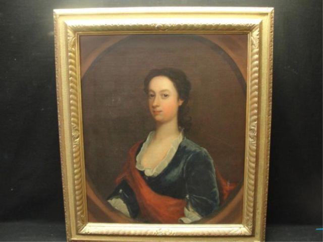 UNSIGNED. Oil on Canvas Portrait of