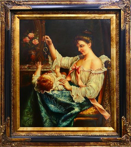 UNSIGNED OIL PAINTING ON CANVAS