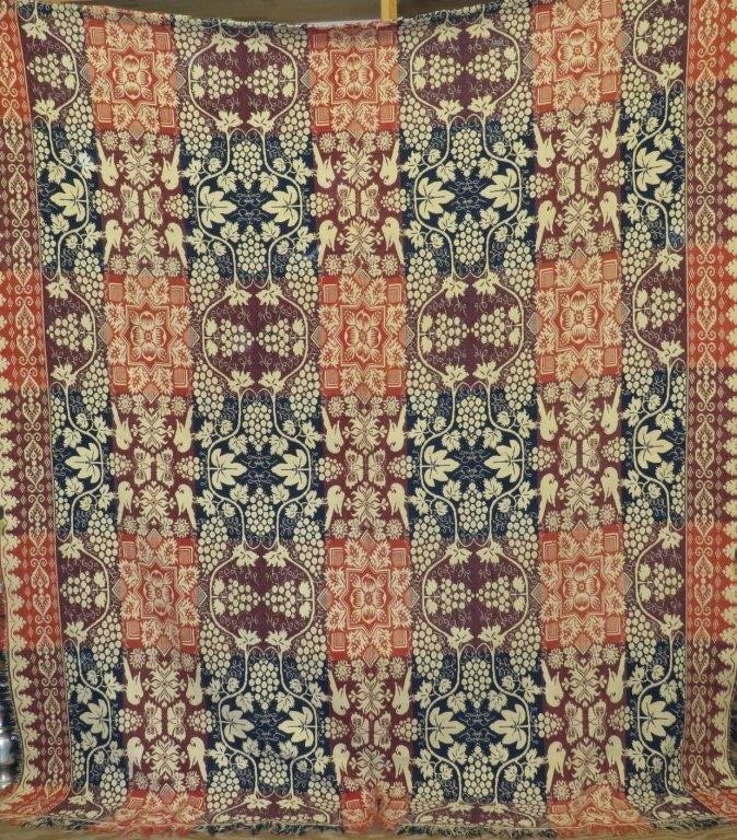 UNSIGNED OVERSHOT JACQUARD WOVEN
