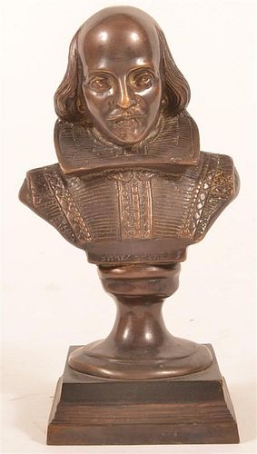 UNSIGNED VINTAGE BRONZE BUST OF