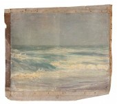 UNSTRETCHED SEASCAPE PAINTING