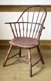UNUSUAL 18TH C. PAINTED SACK B