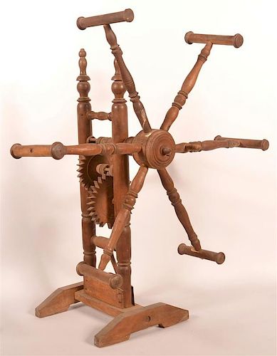 UNUSUAL 19TH C. WOODEN YARN