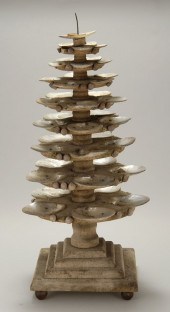 UNUSUAL ABALONE SHELL AND CEME