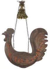 Unusual American Tin Bar Clock