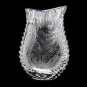 UNUSUAL AND LARGE CUT GLASS VA