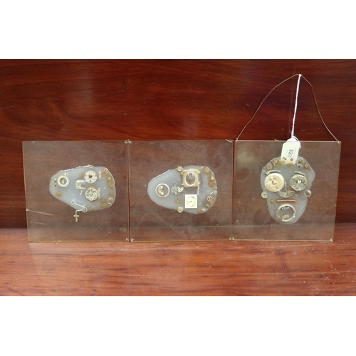 Unusual art piece, three perspex