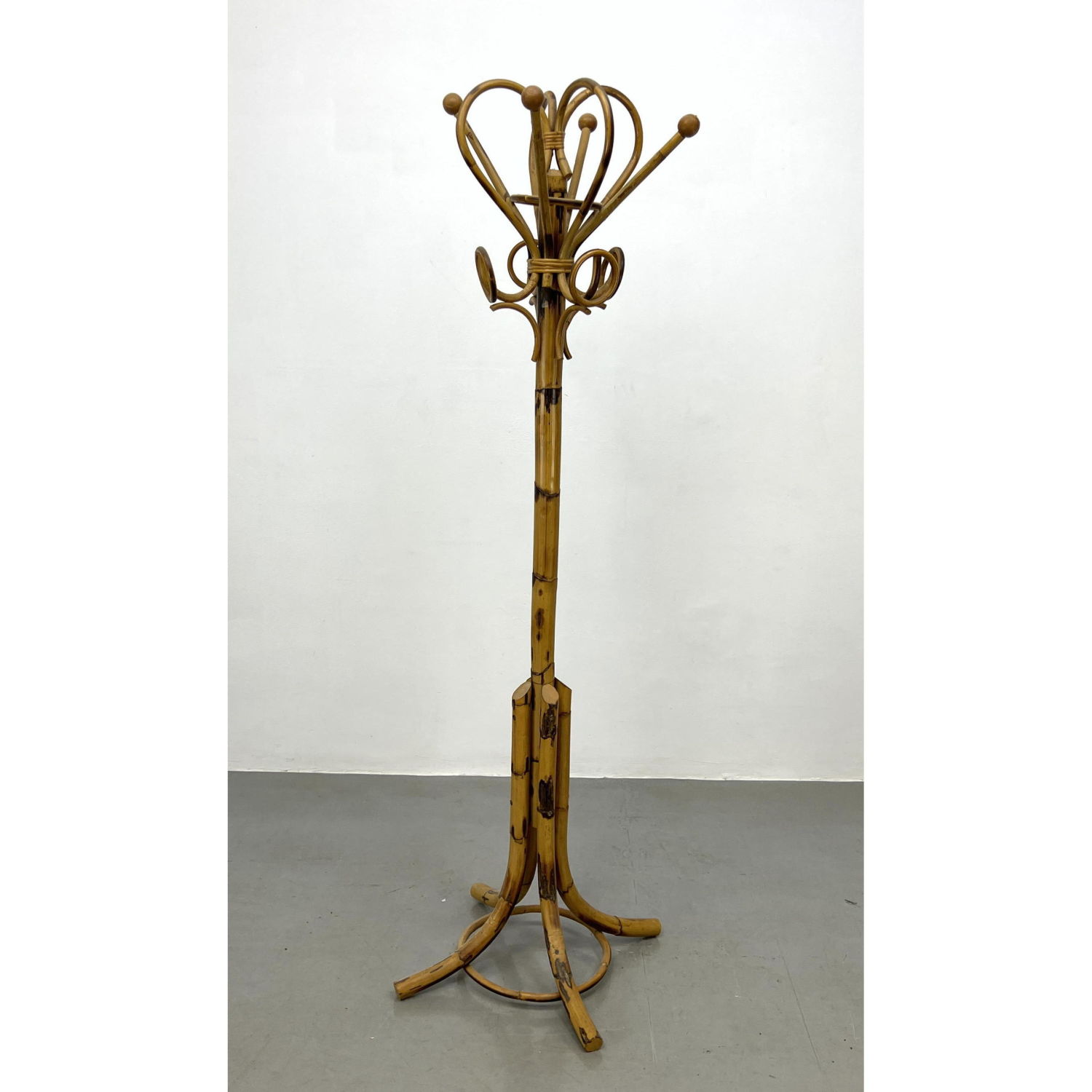 Unusual Bentwood Rattan Bamboo Coat