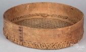 UNUSUAL BENTWOOD SPLINT SIEVE,