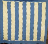 UNUSUAL BLUE & WHITE COTTON "P