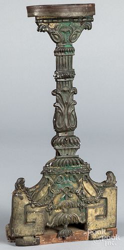 UNUSUAL BRASS FACED BETTY LAMP