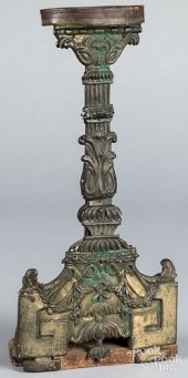 UNUSUAL BRASS FACED BETTY LAMP