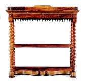 Unusual brass-inlaid rosewood