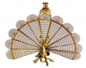 UNUSUAL BRASS PEACOCK-FORM FIR