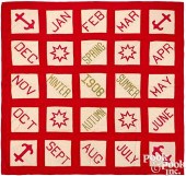 UNUSUAL CALENDAR PATCHWORK QUI