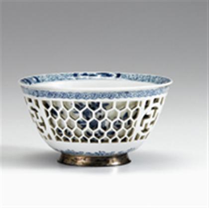Unusual Chinese blue underglazed