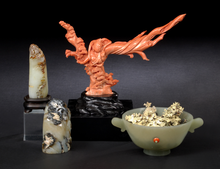 Unusual Chinese Carved Coral