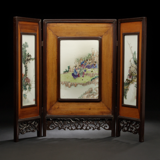 Unusual Chinese Framed Porcelain