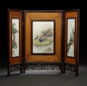 Unusual Chinese Framed Porcela