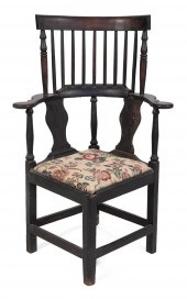 UNUSUAL COMB-BACK CORNER CHAIR