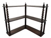 UNUSUAL CORNER SHELF 19TH CENT