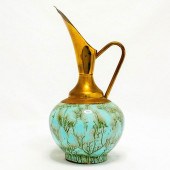 UNUSUAL DELFT JUG BRASS SPOUT