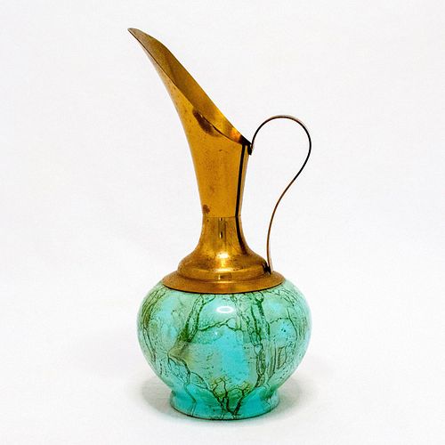 UNUSUAL DELFT JUG BRASS SPOUT