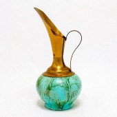 UNUSUAL DELFT JUG BRASS SPOUT