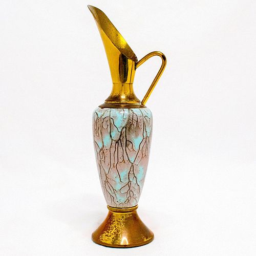 UNUSUAL DELFT JUG BRASS SPOUT