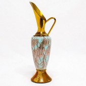 UNUSUAL DELFT JUG BRASS SPOUT