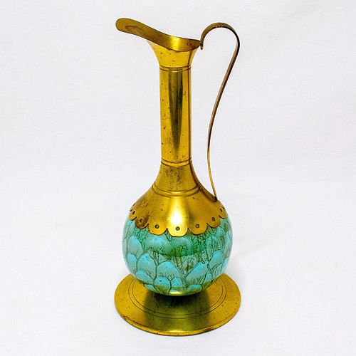 UNUSUAL DELFT JUG BRASS SPOUT