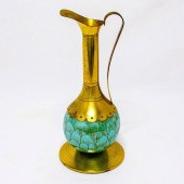 UNUSUAL DELFT JUG BRASS SPOUT