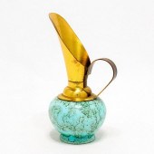 UNUSUAL DELFT JUG BRASS SPOUT