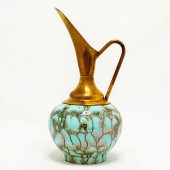 UNUSUAL DELFT JUG BRASS SPOUT