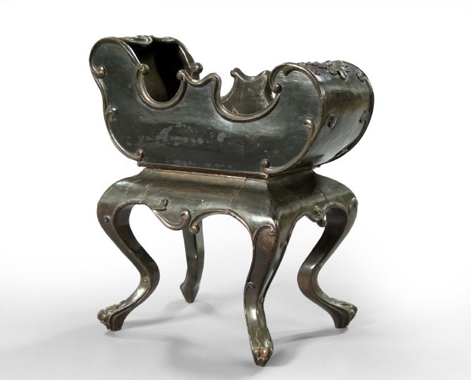 Unusual Ebonized Oak Jardiniere, 
