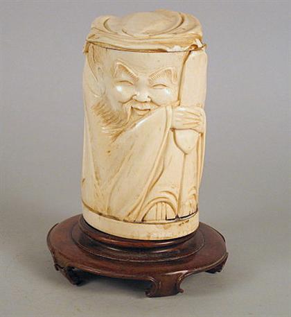 Unusual elephant ivory covered
