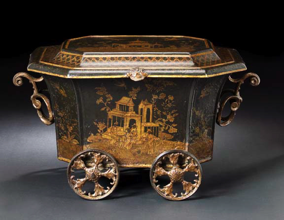 Unusual English Black-and-Gold