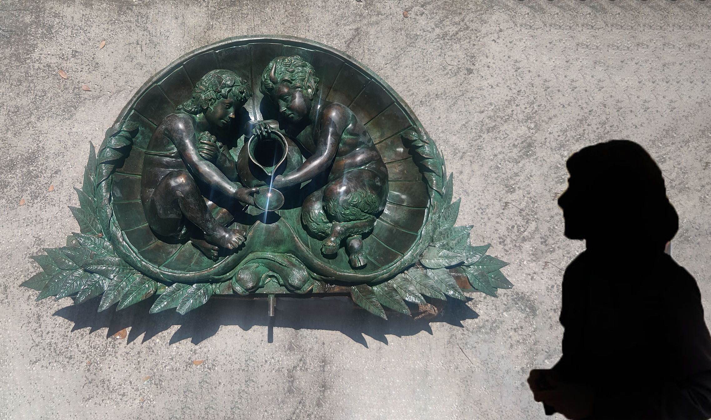 UNUSUAL FIGURAL BRONZE WALL