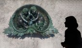 UNUSUAL FIGURAL BRONZE WALL FO