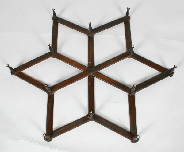 Unusual folk art coat/hat rack;
