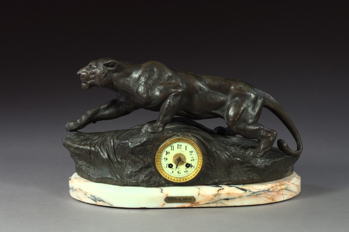 Unusual French Bronze-Patinated