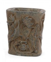 Unusual grey stone hollowed an