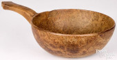 UNUSUAL HANDLED BURL BOWL<br>U