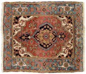 Unusual Heriz or Serapi rug, t