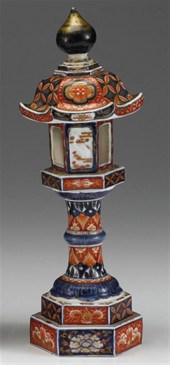 Unusual Japanese imari lantern